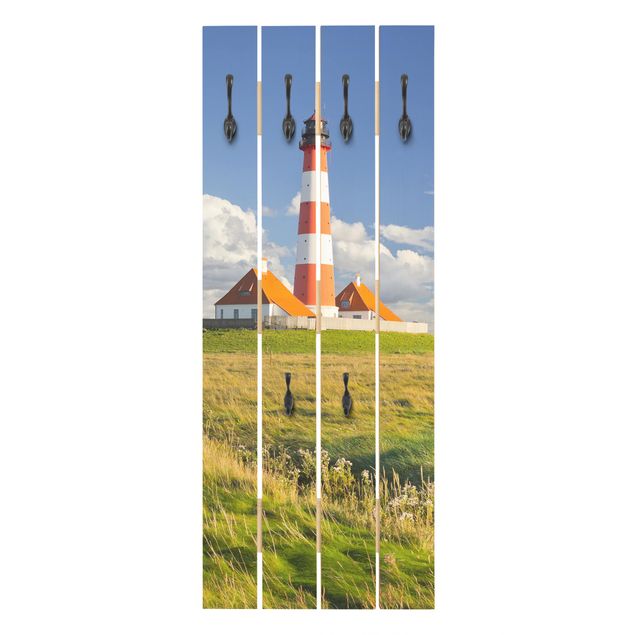Wandkapstokken houten pallet Lighthouse In Schleswig-Holstein