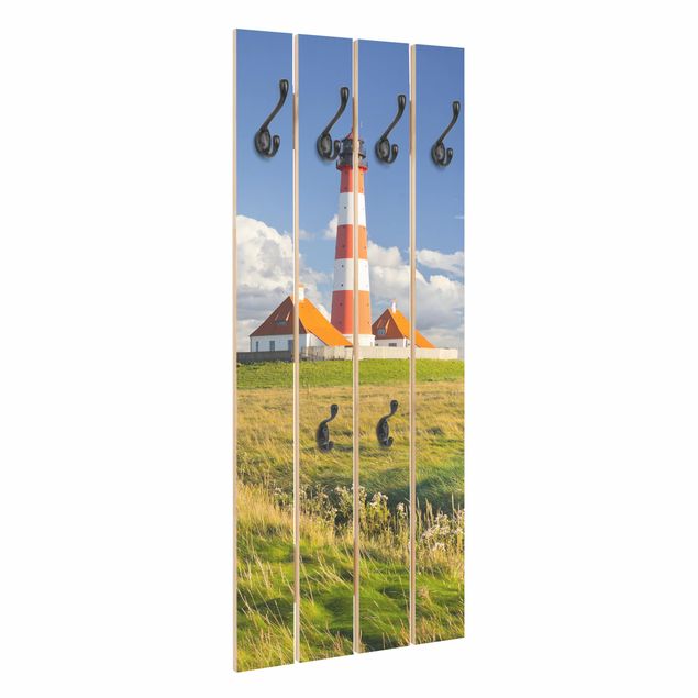 Wandkapstokken houten pallet Lighthouse In Schleswig-Holstein
