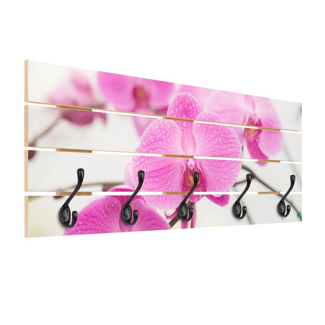 Wandkapstokken houten pallet Close-Up Orchid