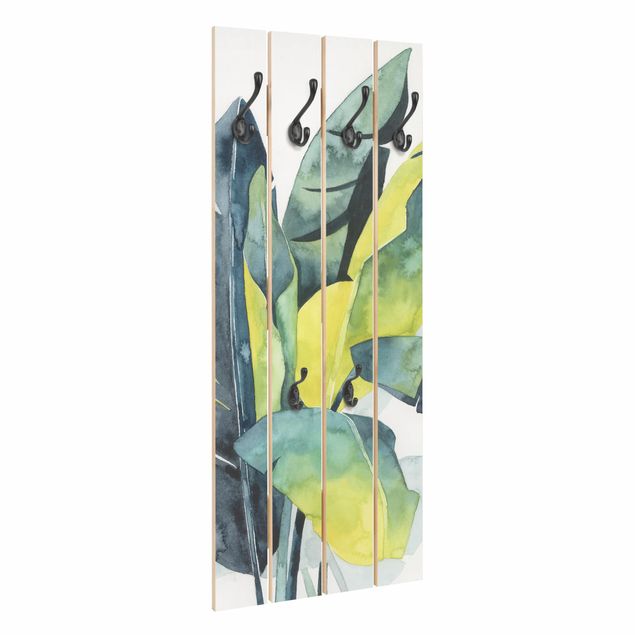 Wandkapstokken houten pallet Tropical Foliage - Banana