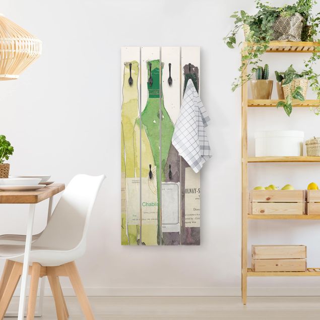 Wandkapstokken houten pallet Wine & Spirits III