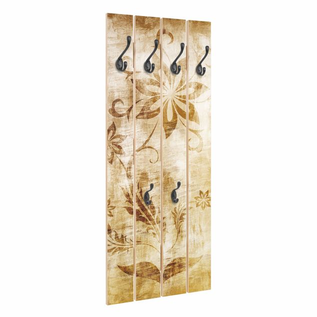 Wandkapstokken houten pallet Wooden Flower