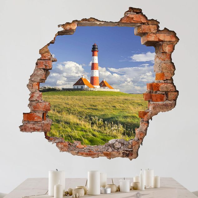 Muurstickers eiland Lighthouse In Schleswig-Holstein