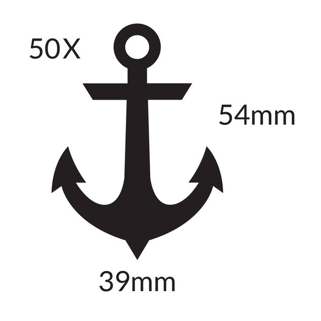 Muurstickers Anchor - 50 Classic Anchors