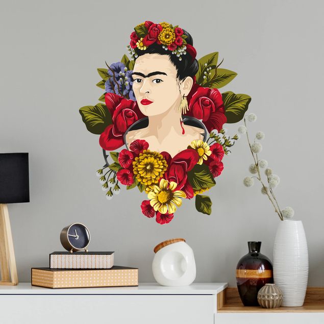 Muurstickers natuur Frida Kahlo - Roses