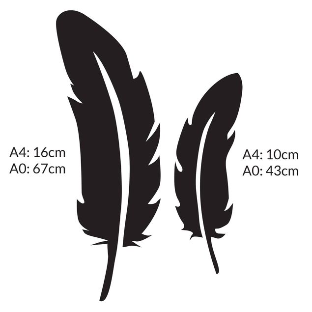 Muurstickers Gentle feathers