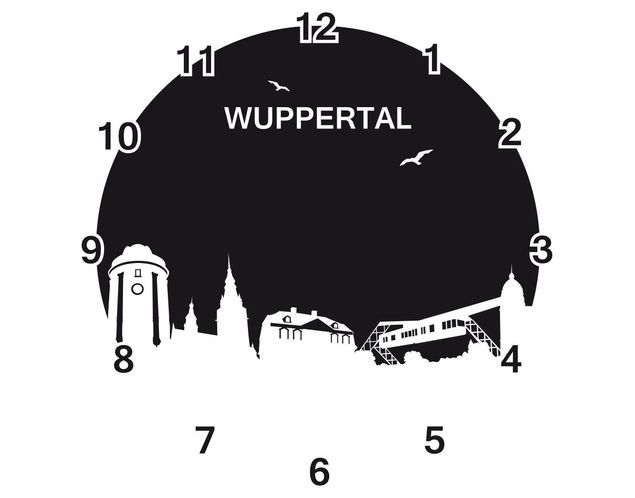 Muurstickers métropole Clock No.RS170 Wuppertal