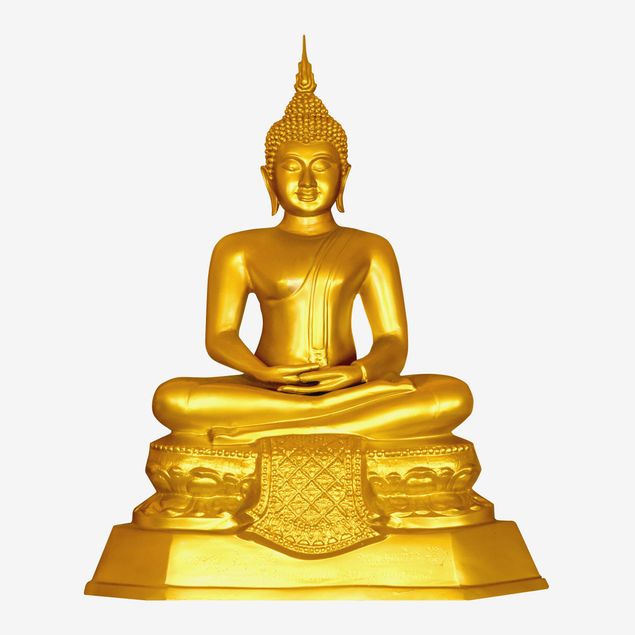 Muurstickers Golden Zen Buddha