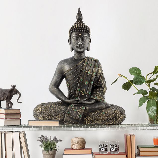 Muurstickers spiritueel Zen Stone Buddha