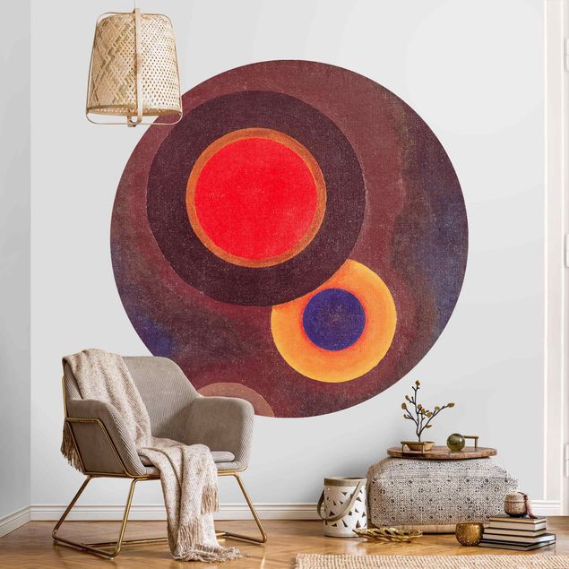 Behangcirkel Wassily Kandinsky - Circles And Lines
