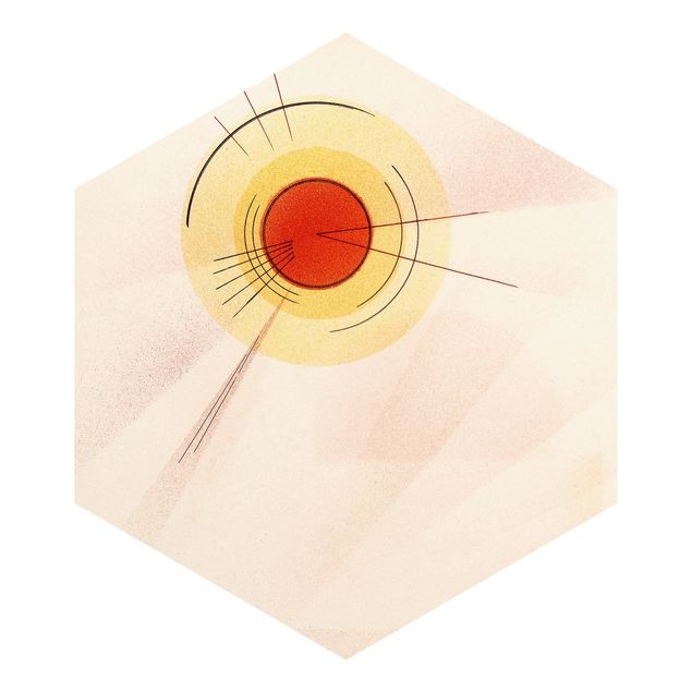 Hexagon Behang Wassily Kandinsky - Rays