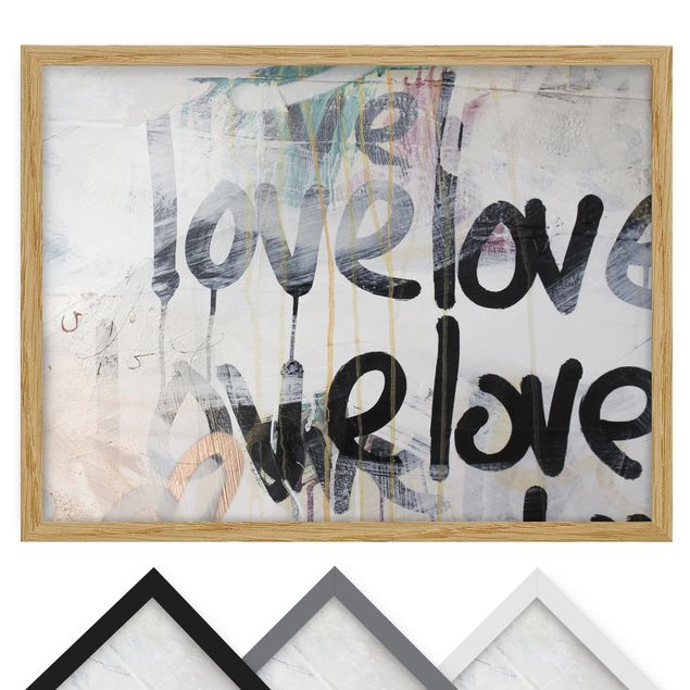 Bild mit Rahmen - We love Graffiti - Querformat - 4:3