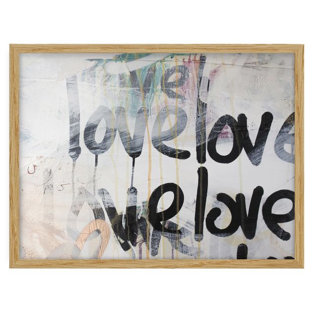 Bild mit Rahmen - We love Graffiti - Querformat - 4:3
