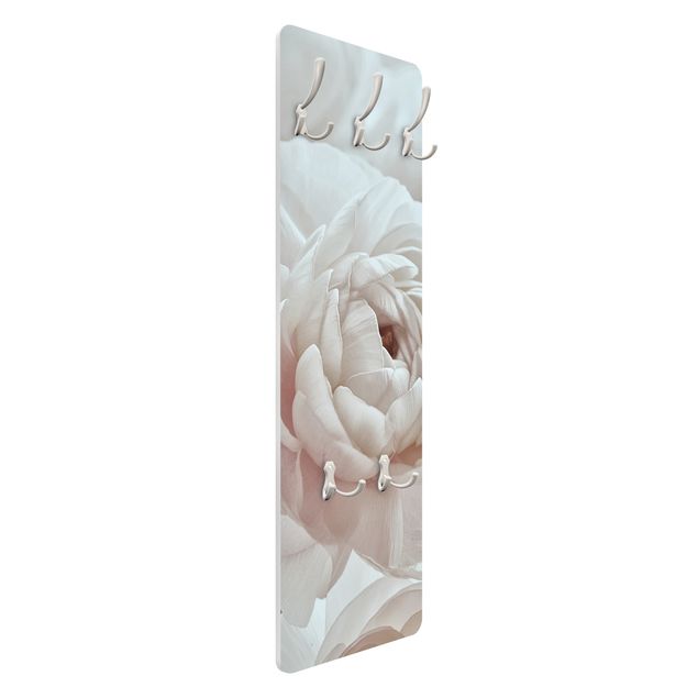 Wandkapstokken houten paneel White Flower In An Ocean Of Flowers