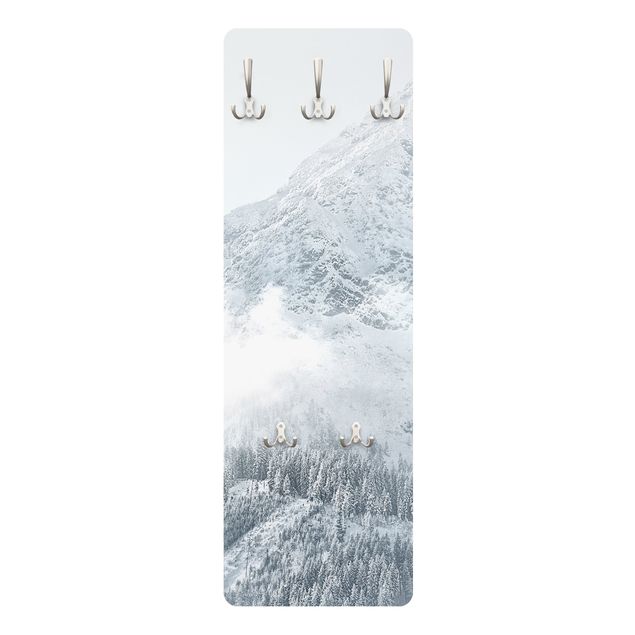 Wandkapstokken houten paneel White Fog In The Mountains