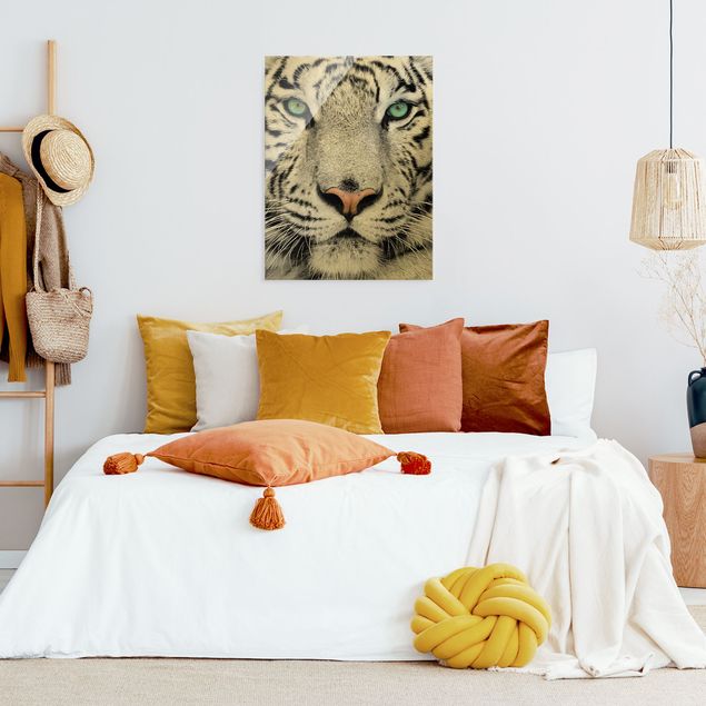 Glasschilderijen White Tiger