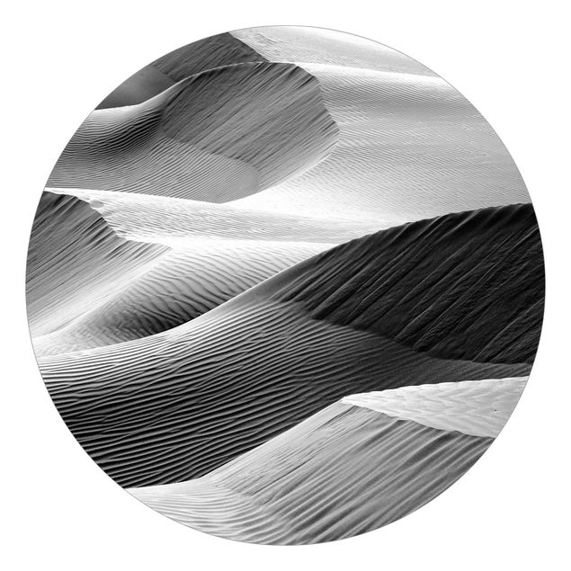 Behangcirkel Wave Pattern In Desert Sand