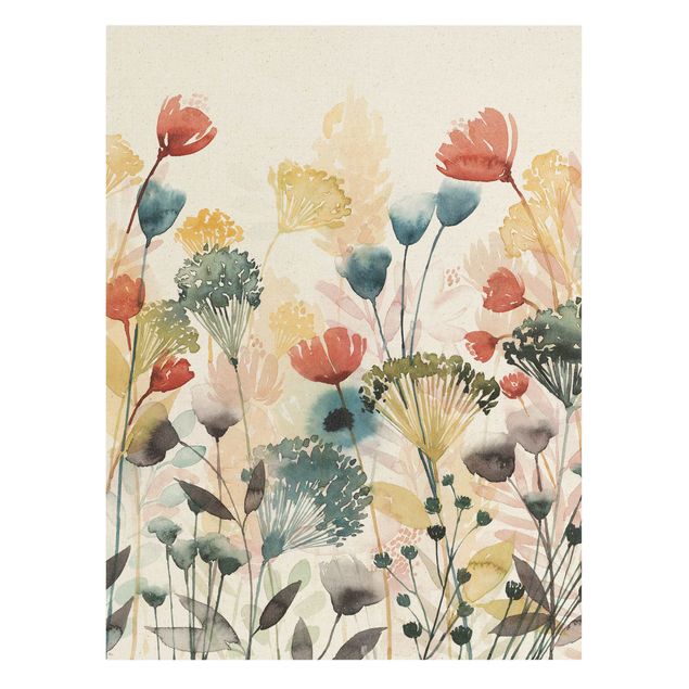Canvas schilderijen - Goud Wildflowers In Summer