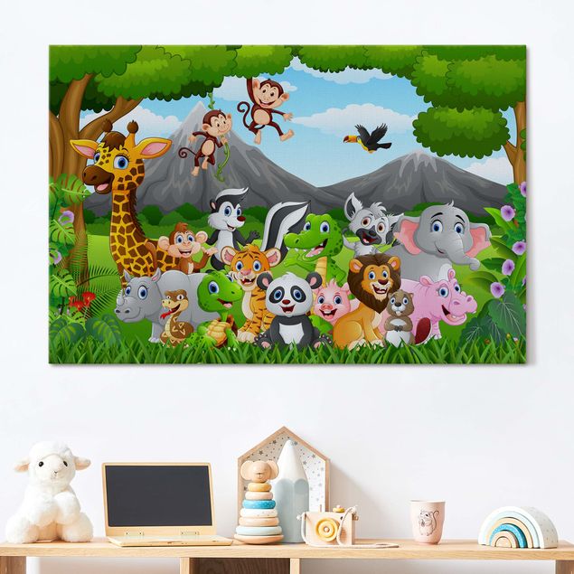 Akoestische schilderijen Wild Jungle Animals