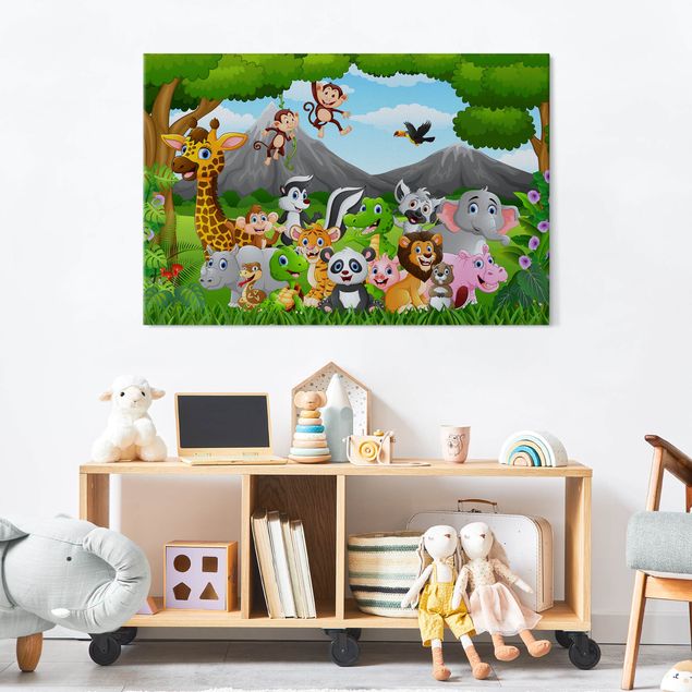 Akoestisch schilderij - Wild Jungle Animals