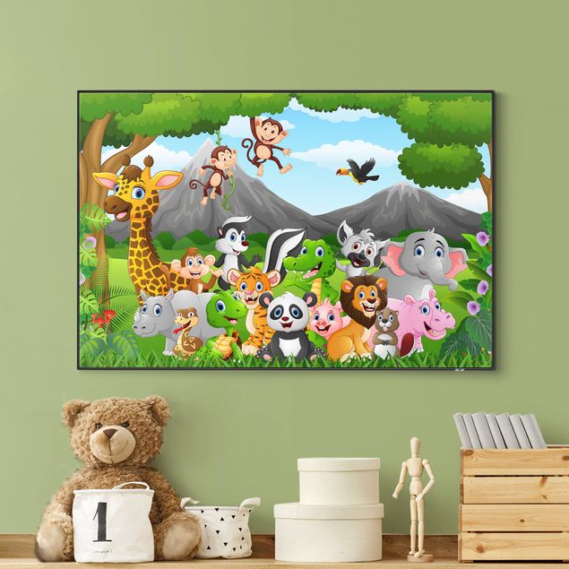 Verwisselbaar schilderij - Wild Jungle Animals