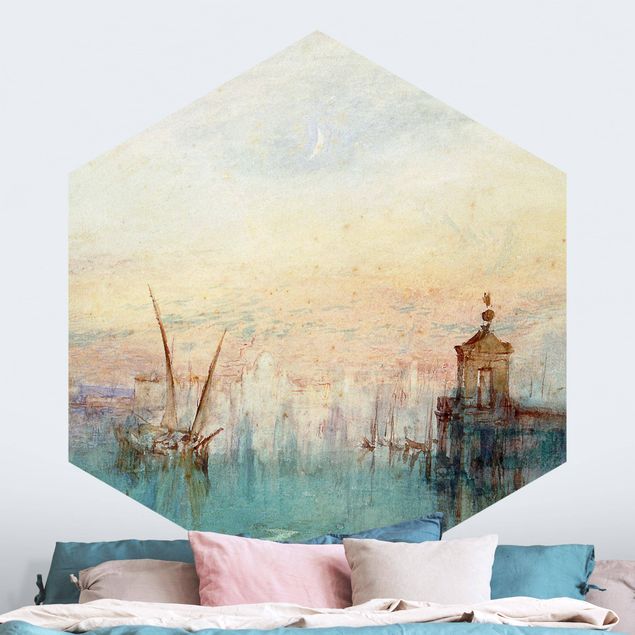 Hexagon Behang William Turner - Venice With Moon