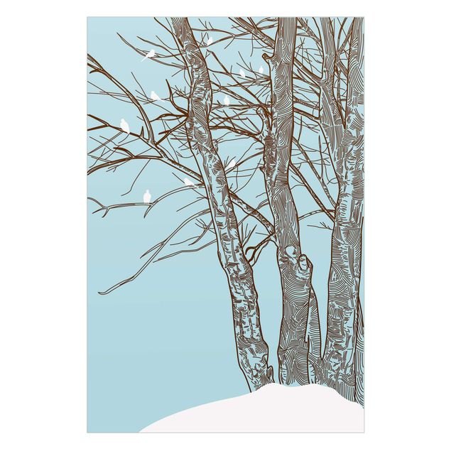 Raamfolie - Winter Trees