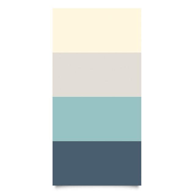 Plakfolien - Cosy Colours Stripes Lagoon - Cashmere Sand Pastel Turquoise Slate Blue