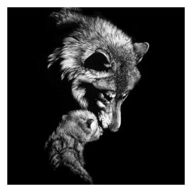 Fotobehang Wolf In The Dark