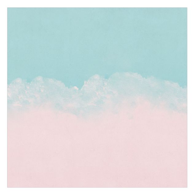 Raamfolie - Cloudy play of colours pink turquoise