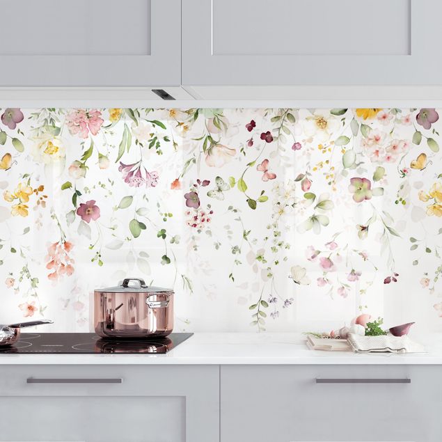 Achterwand voor keuken bloemen Delicate Flower Arrangement