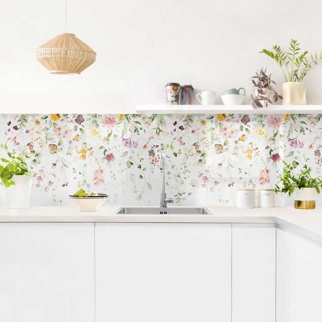 Achterwand voor keuken dieren Delicate Flower Arrangement