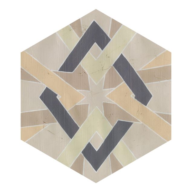 Hexagon Behang Delicate Oriental Diamond Pattern