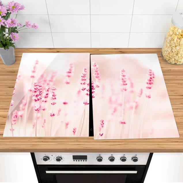 Kookplaat afdekplaten Pale Pink Lavender